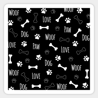 Love Dog Paw Pattern Magnet